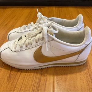 Nike Cortez White/Gold W 7.5 Used